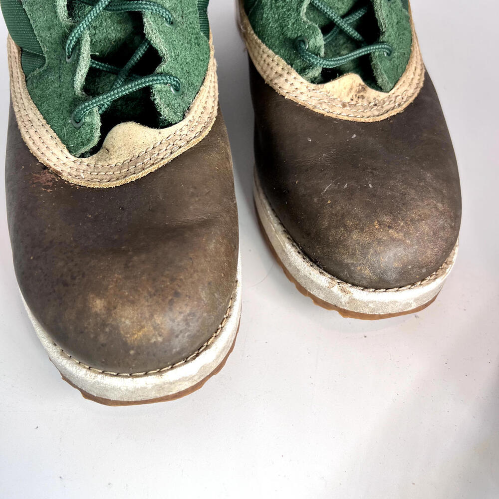RARE VTG Adidas Outdoor Boots Size 10.5 Brown Green Sherpa Lined Snow Winter - Picture 2 of 5